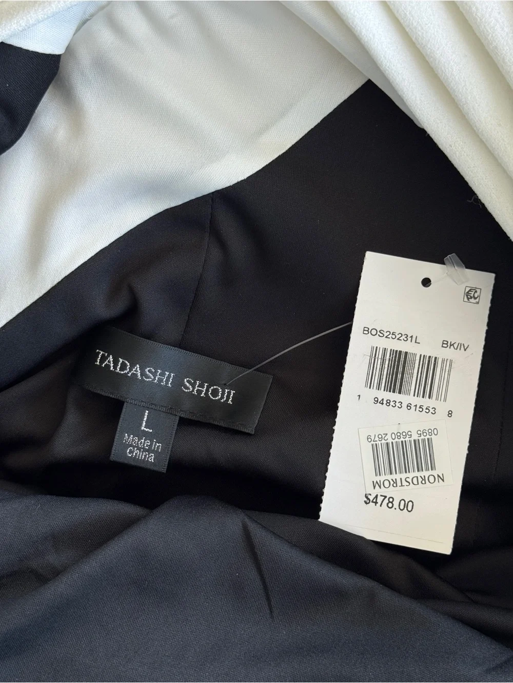 TADASHI SHOJI Plaza Drape Back Gown L - Picture 4 of 8